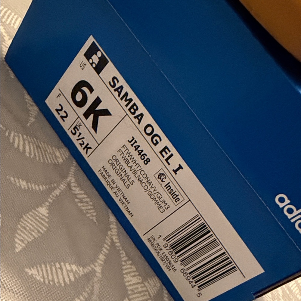 adidas Kids Samba Sneakers White Black Gum - Picture 2 of 3